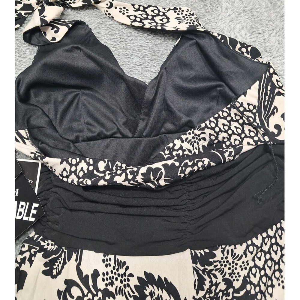 New MadisonLeigh Dress Womens Sz 12 Sleeveless Built in Bra Halter V-Neck Sun - Picture 12 of 16